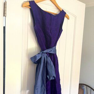 Classic party dress in gorgeous purple silk